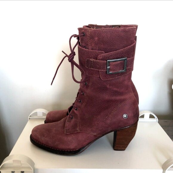 Neosens Suede boots, Burgundy, Womens, Size EU 40 / US 9, Victorian - Picture 4 of 13